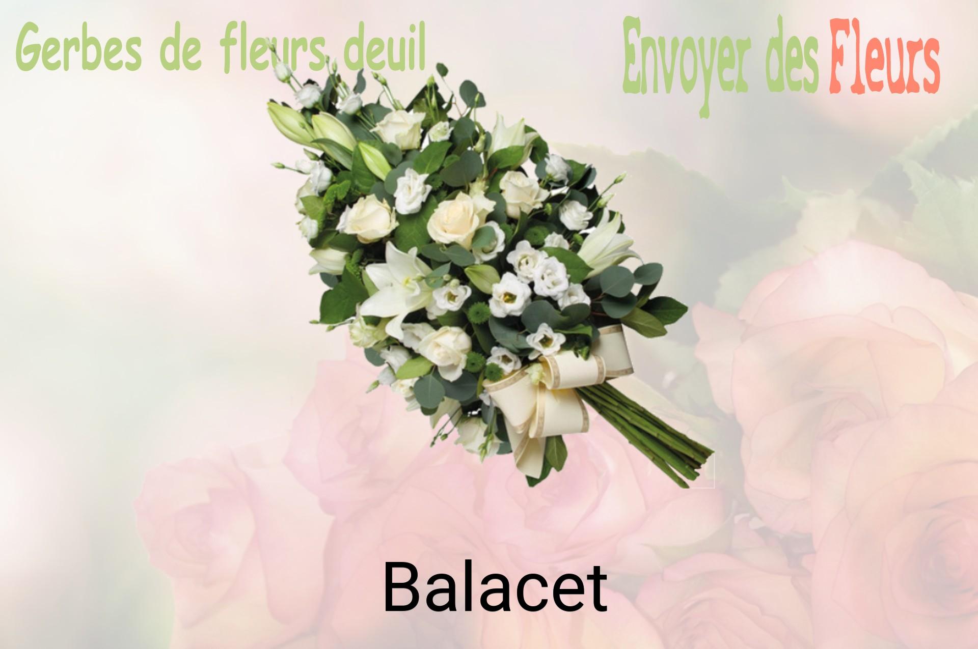 Gerbe de fleurs de deuil livrée à Balacet